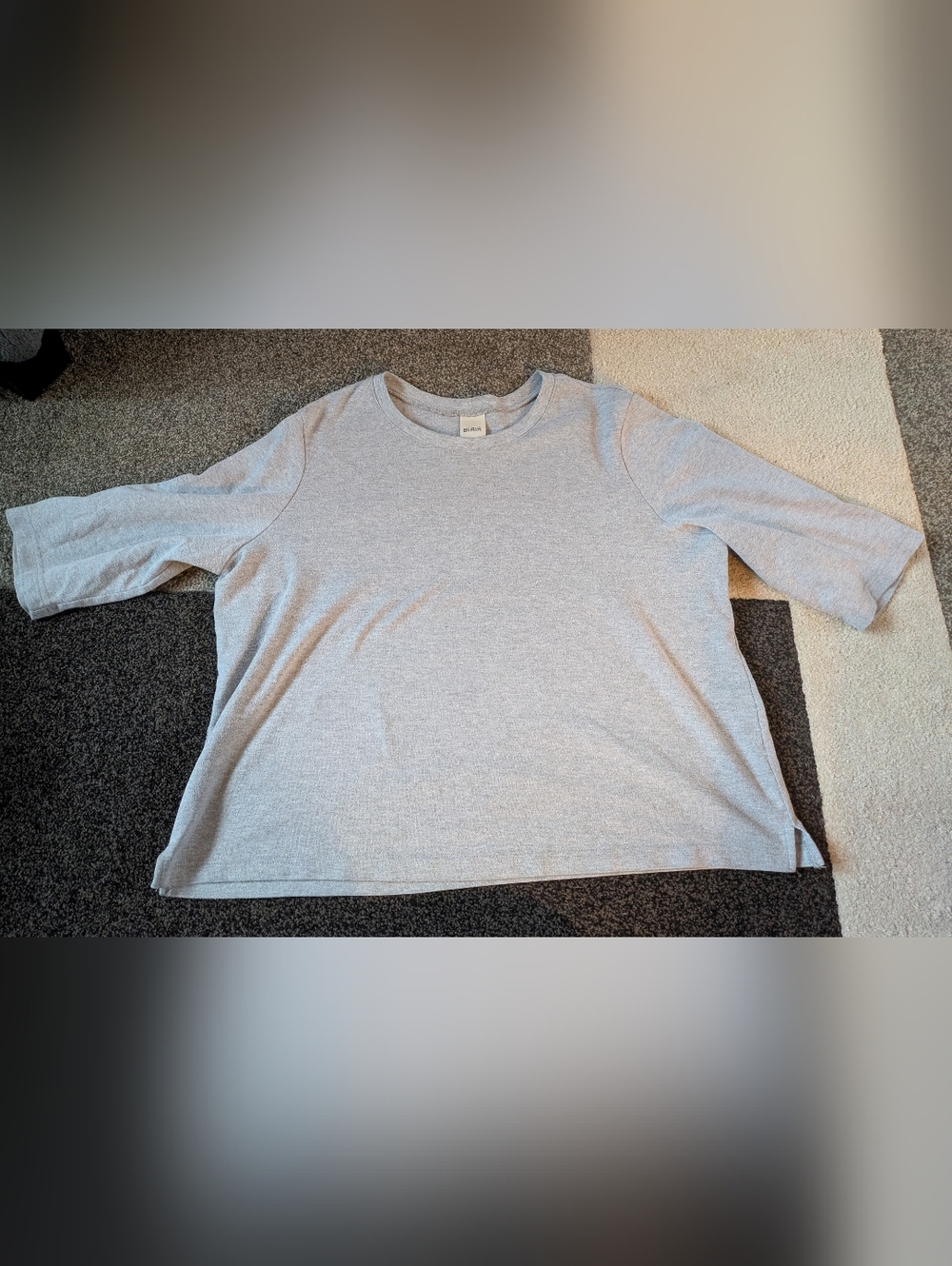 3/4 Sleeve Crew Neck Basic T-Shirt